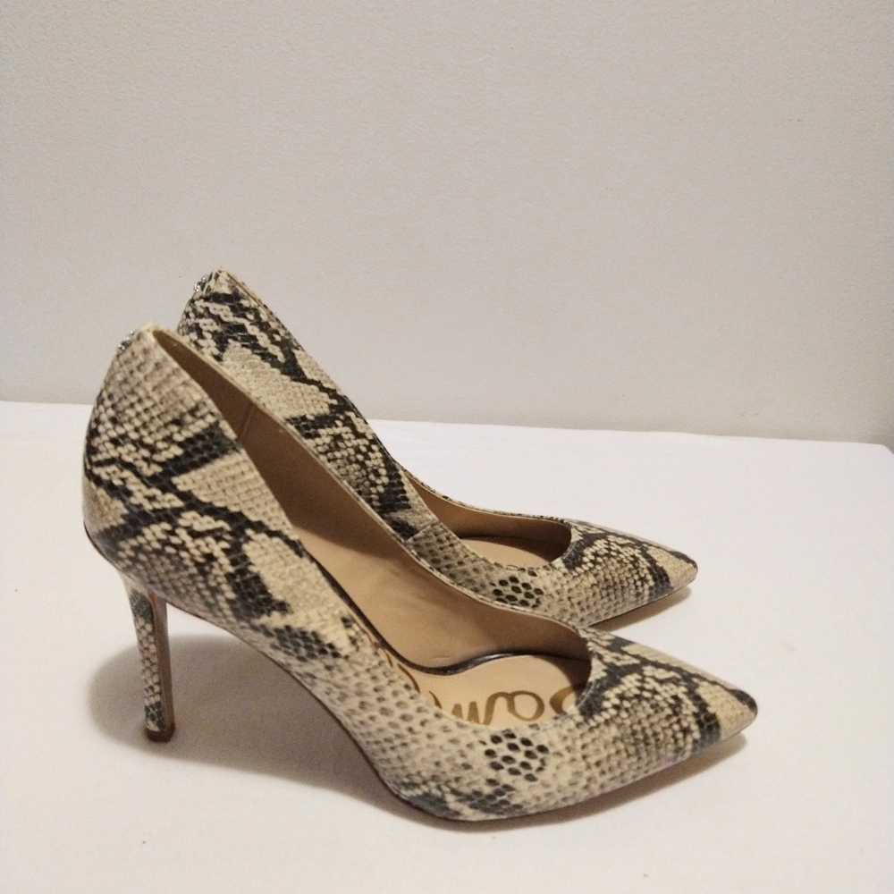 Sam Edelman Hazel Snake Skin Leather Pumps - Picture 1 of 11